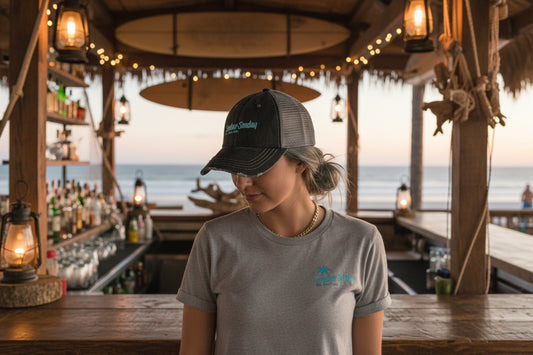 Sandbar Sunday Distressed Trucker Hat