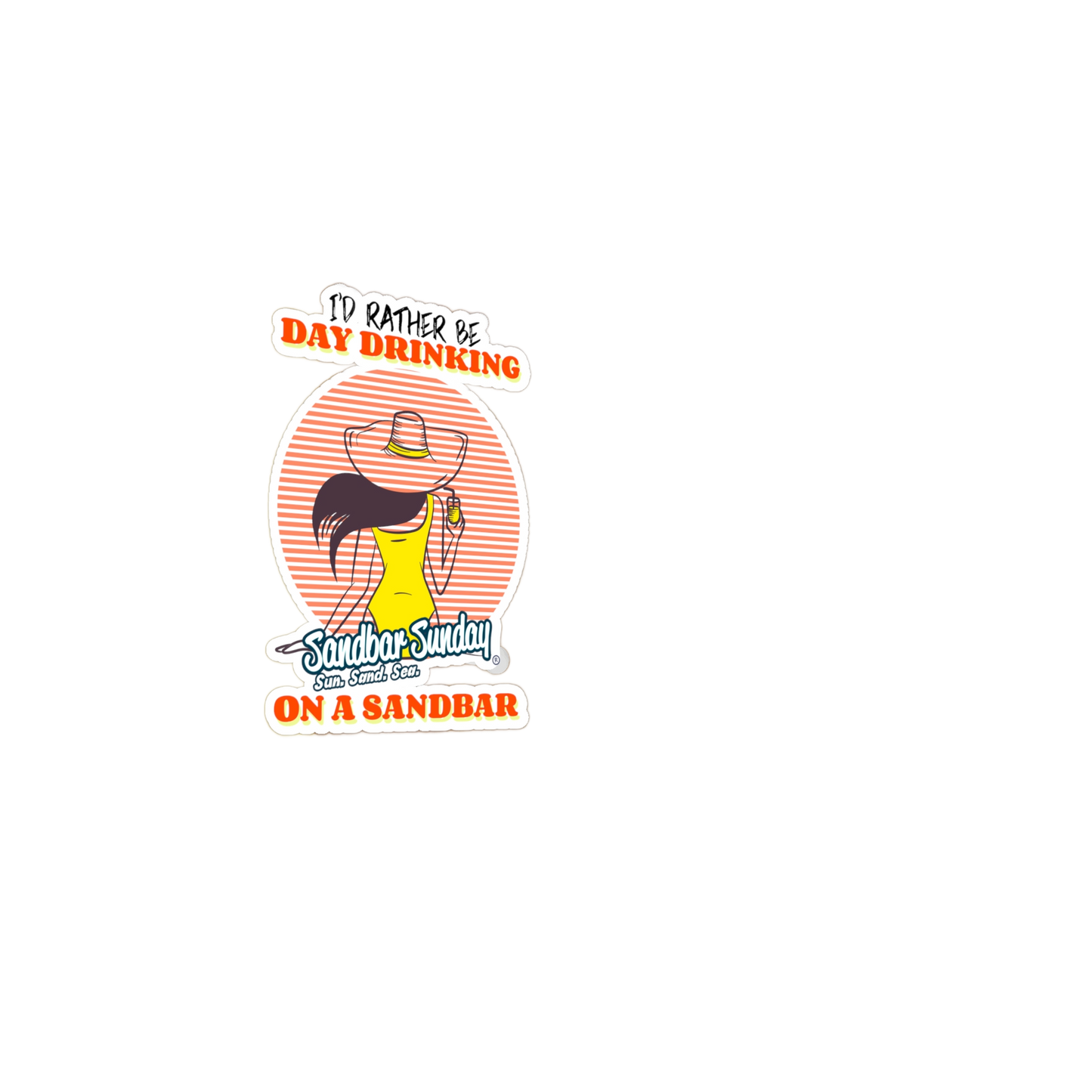 Day Drinking Kiss-Cut Vinyl Decal