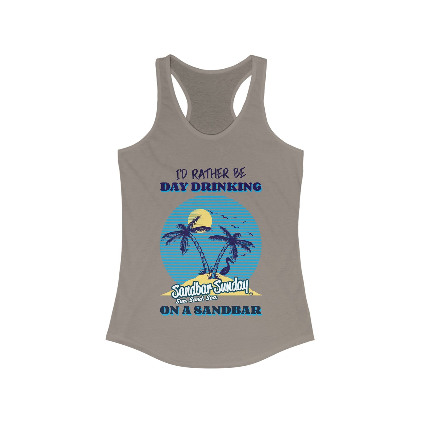 Day Drinking Palm Tree Racerback Tank