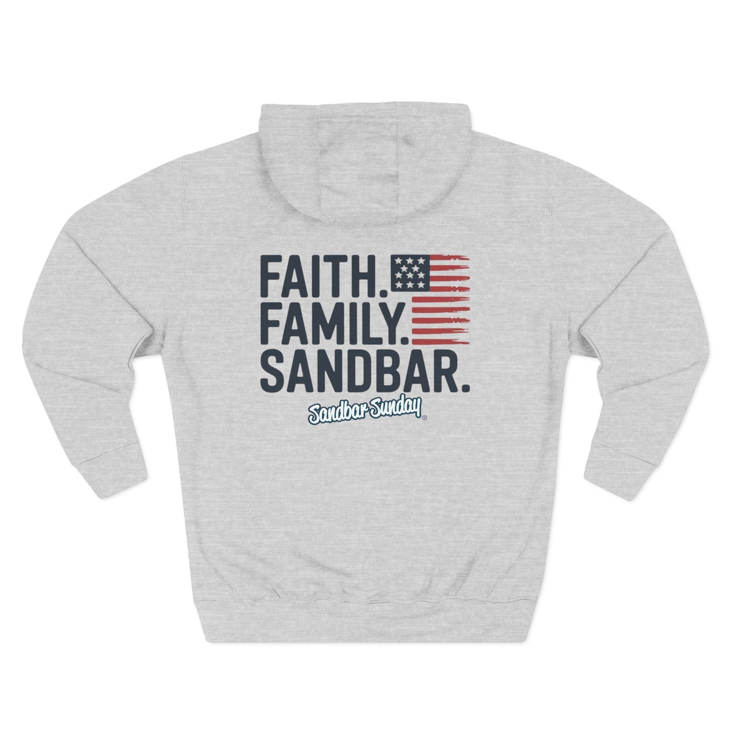 Faith. Family. Sandbar. Fleece Hoodie