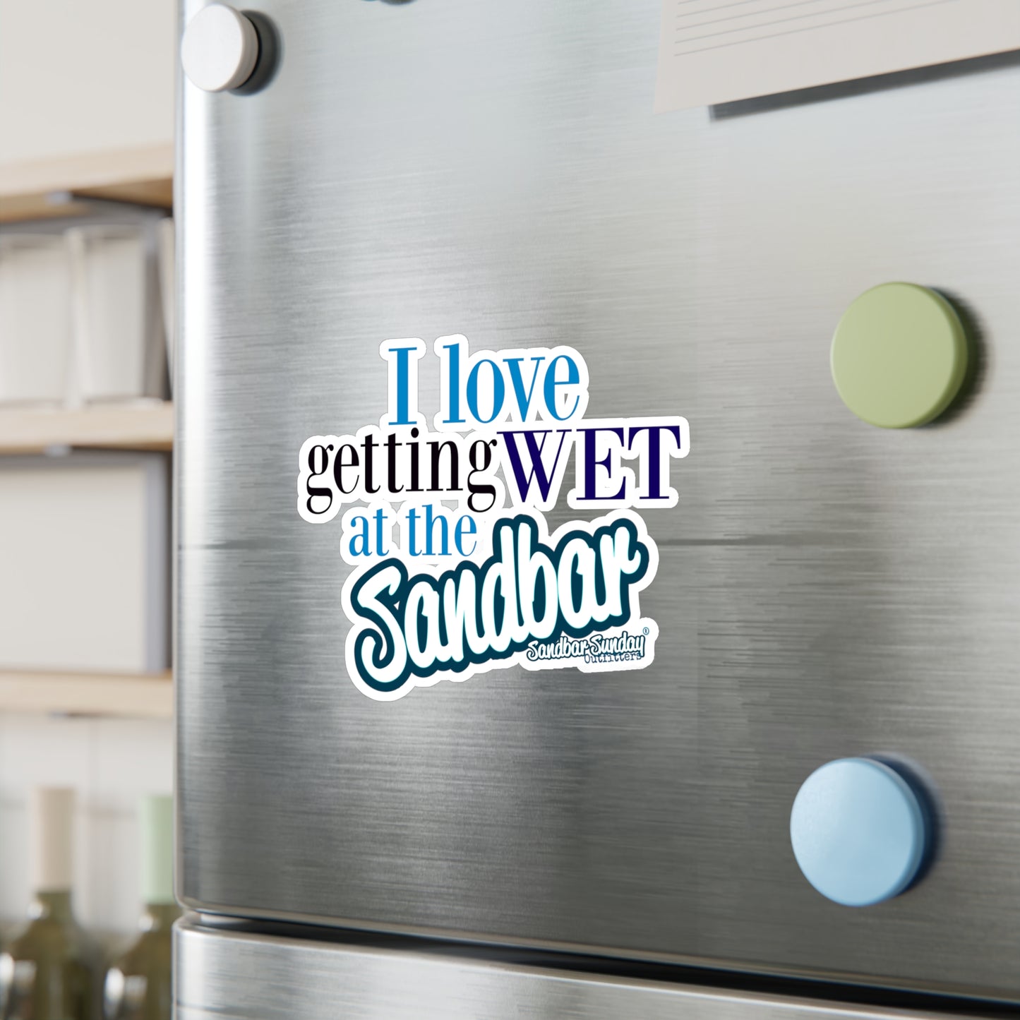 Getting Wet at the Sandbar Kiss-Cut Decal