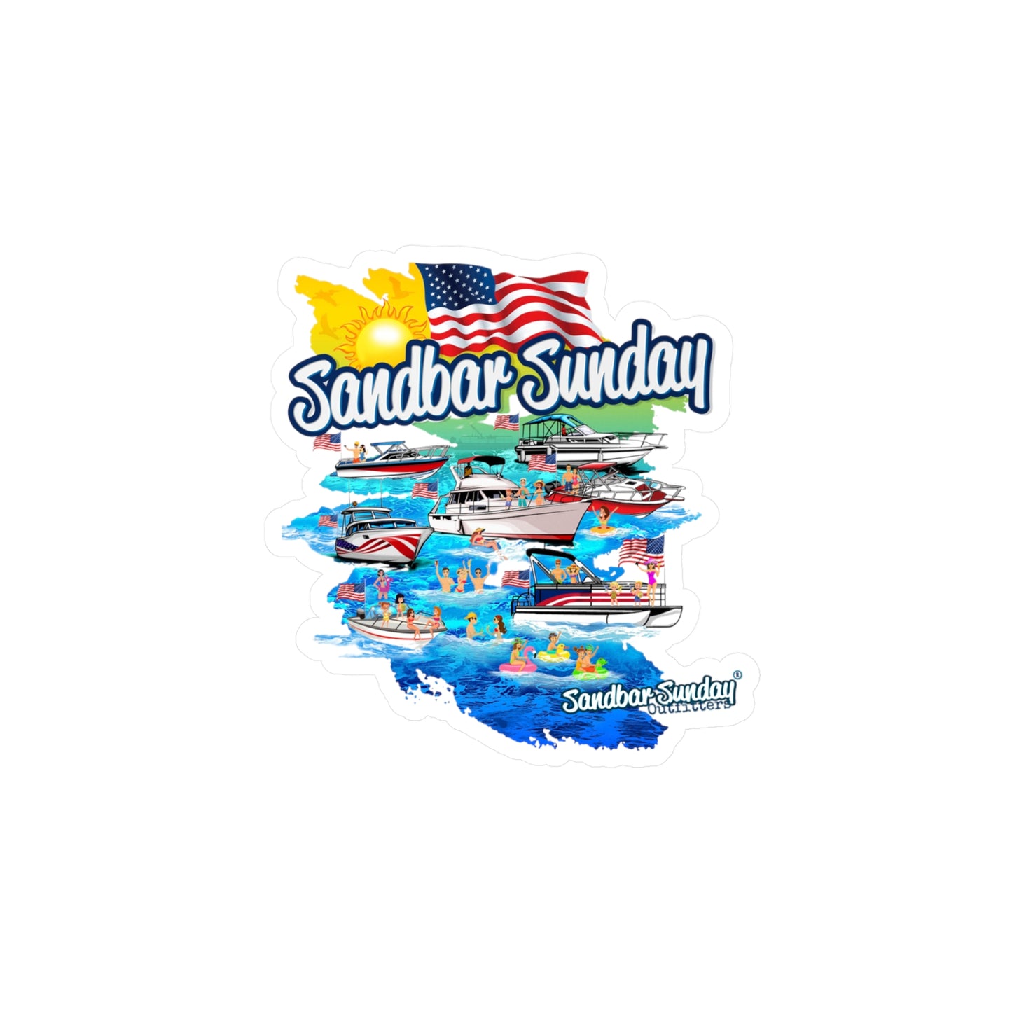 Party at the Sandbar Kiss-Cut Vinyl Decal