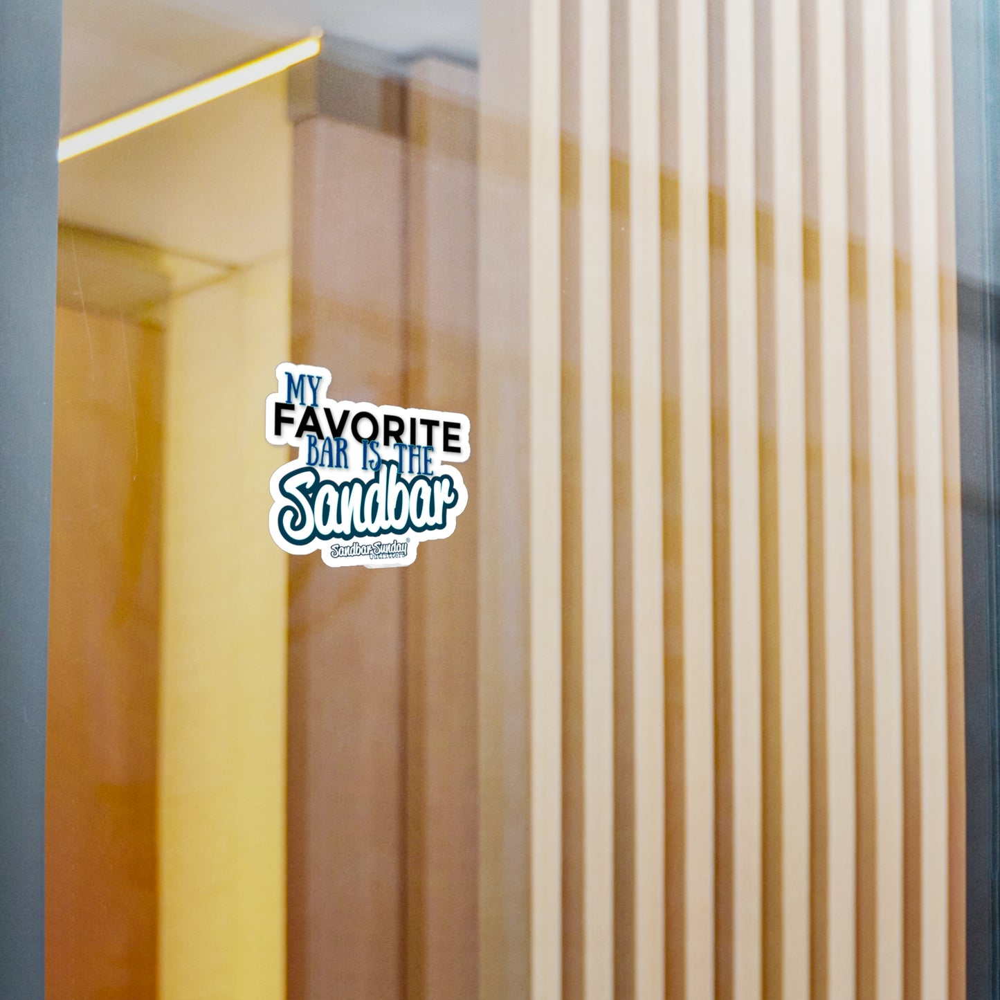 My Favorite Bar is the Sandbar Kiss-Cut Decal