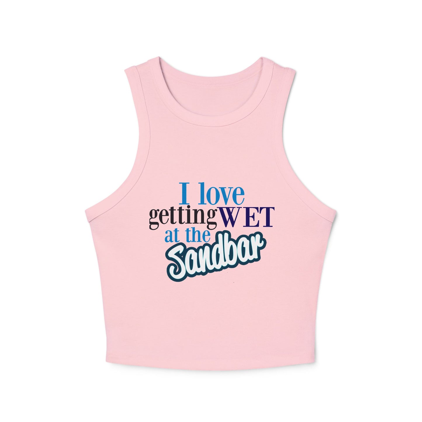 Getting Wet at the Sandbar Racer Tank Top