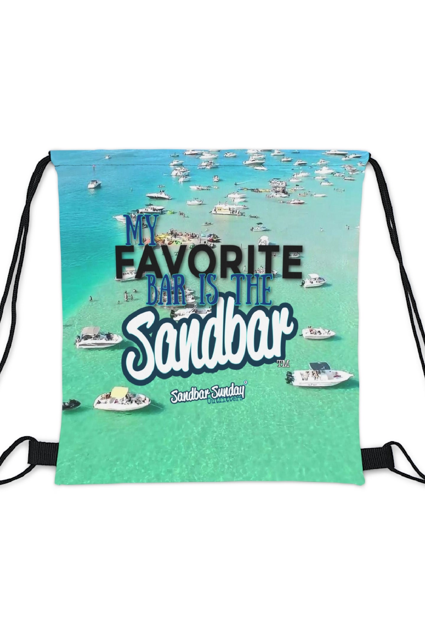 Sandbar Sunday Drawstring Bag