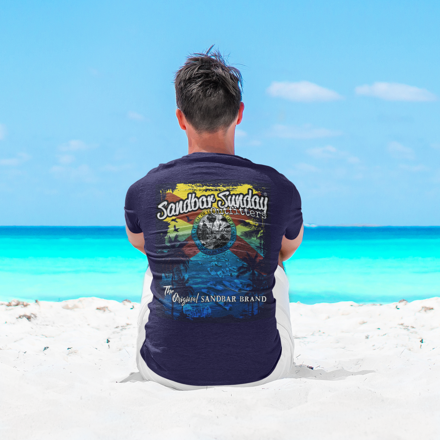 Sandbar Sunday Florida Flag Tee