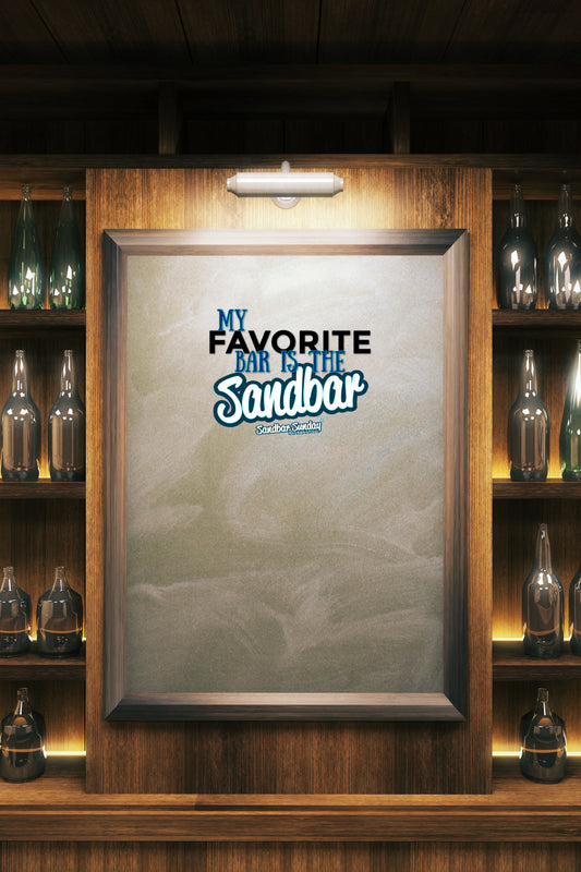 My Favorite Bar is the Sandbar Kiss-Cut Decal