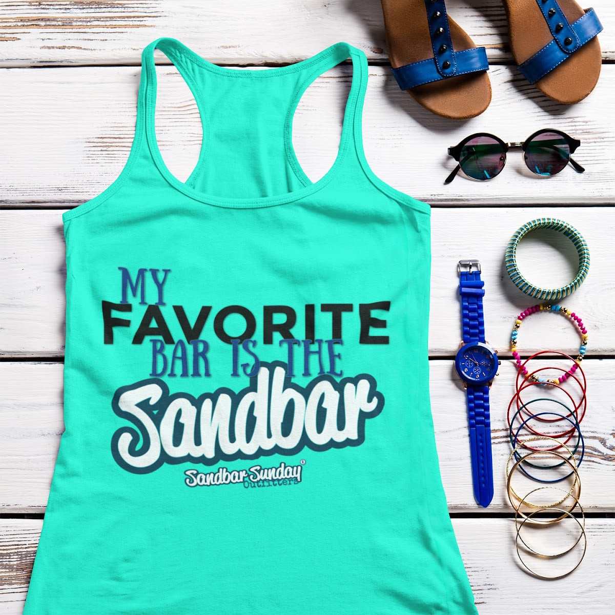 My Favorite Bar Racerback Tank