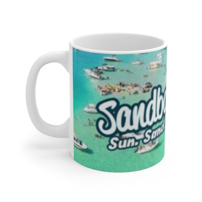 Sandbar Sunday 11oz Ceramic Coffee Mug - Beach Lover Gift