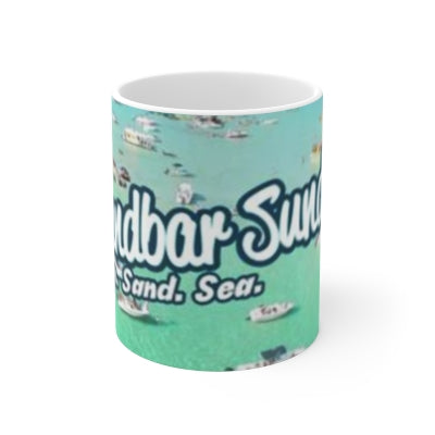Sandbar Sunday 11oz Ceramic Coffee Mug - Beach Lover Gift