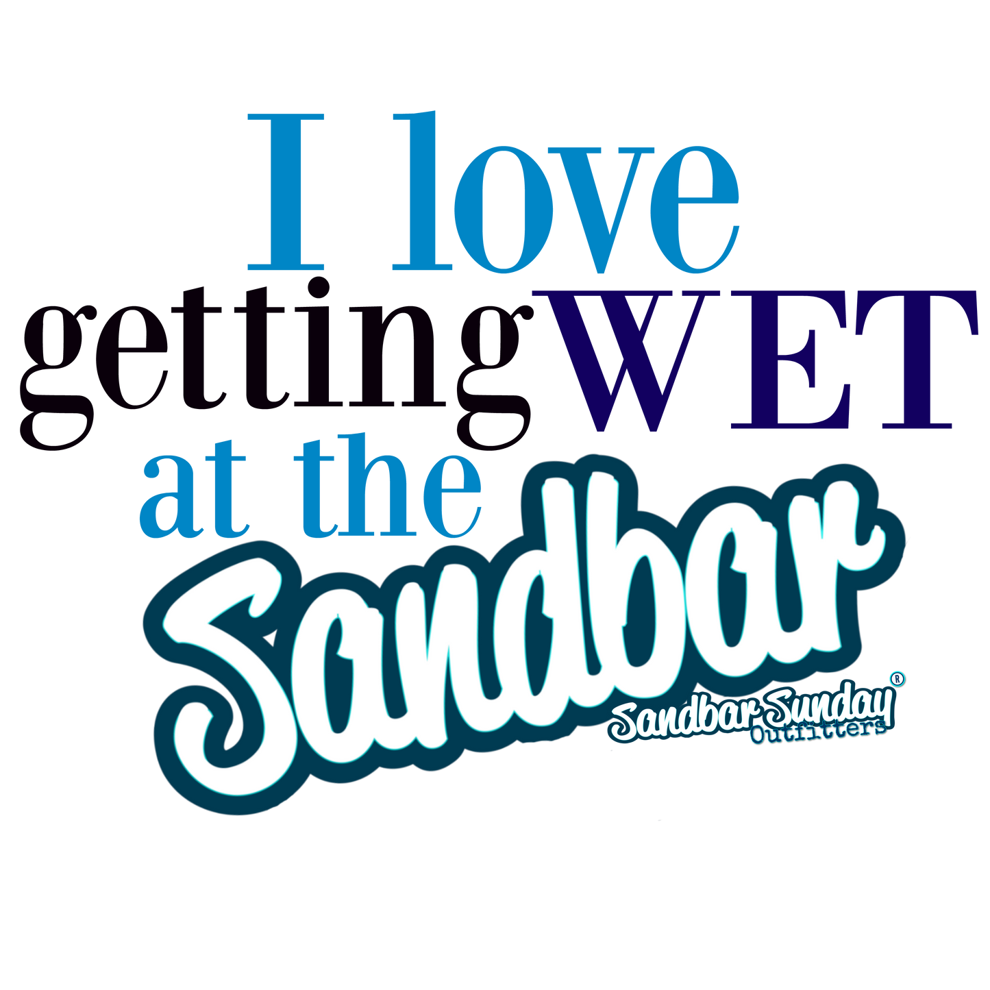 Getting Wet at the Sandbar Racerback Tank