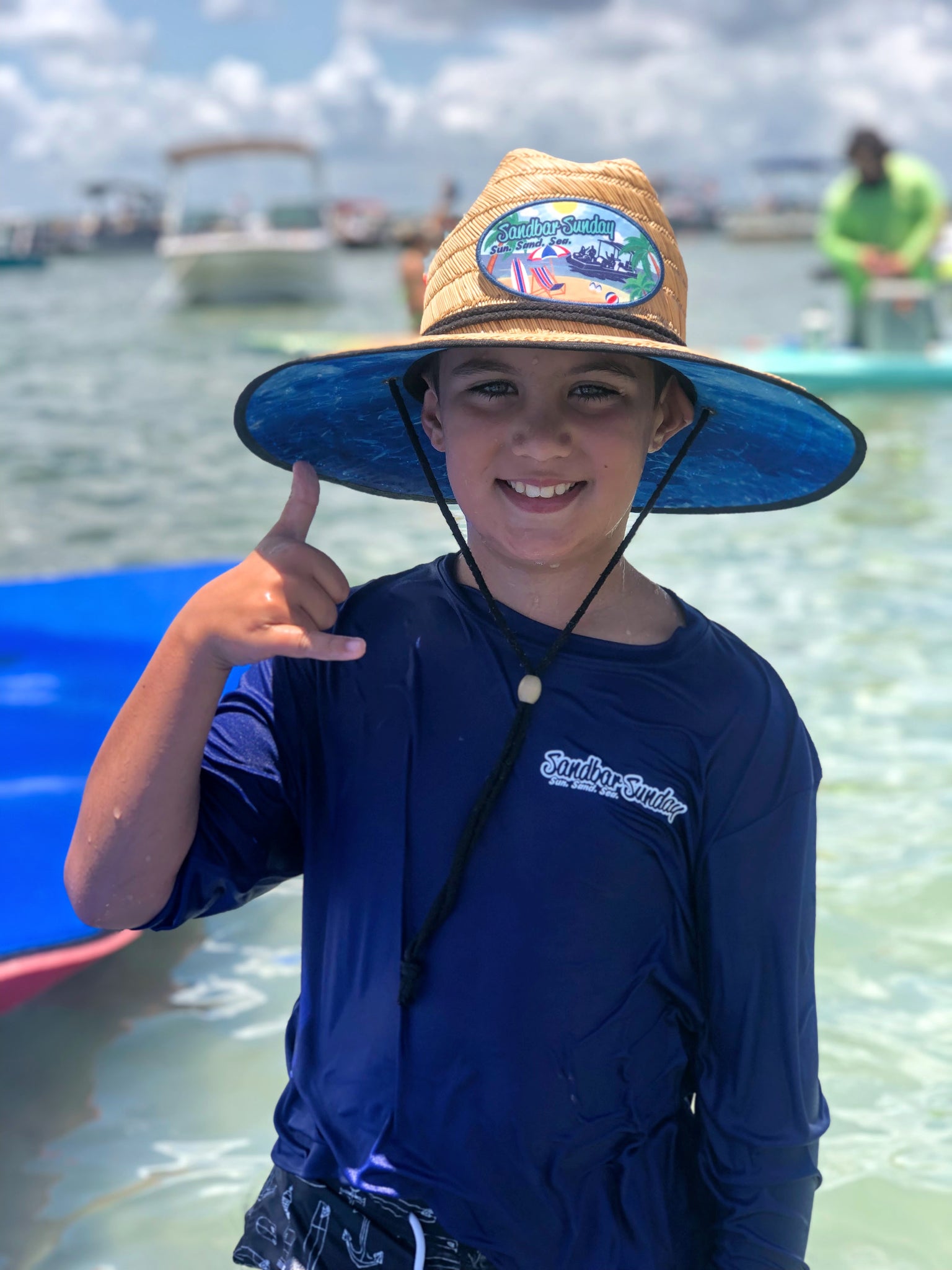 Lifeguard Hat with Flag Print Under Brim – Sandbar Sunday Outfitters