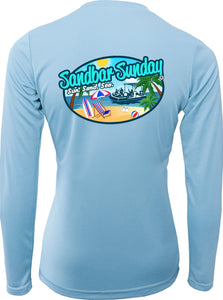 Sandbar Beach Logo Ladies Long Sleeve Sun Shirt