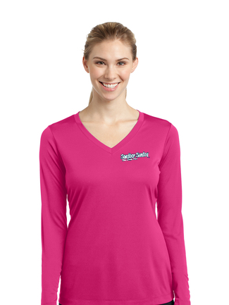Sandbar Sunday (S.I.) Sport-Tek Ladies Long Sleeve Competitor in Raspberry- Sebastian Inlet, Fl