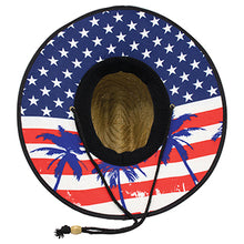 Lifeguard Hat with Flag Print Under Brim