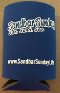 Sandbar Sunday Collapsible Koozie - Blue